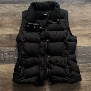 J. Crew black puffer vest M